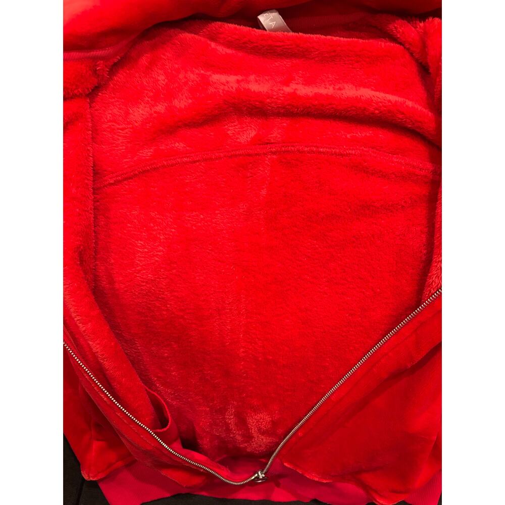 Athleta double cozy karma full zip hoodie XL red soft velour athleisure casual - Picture 7 of 9